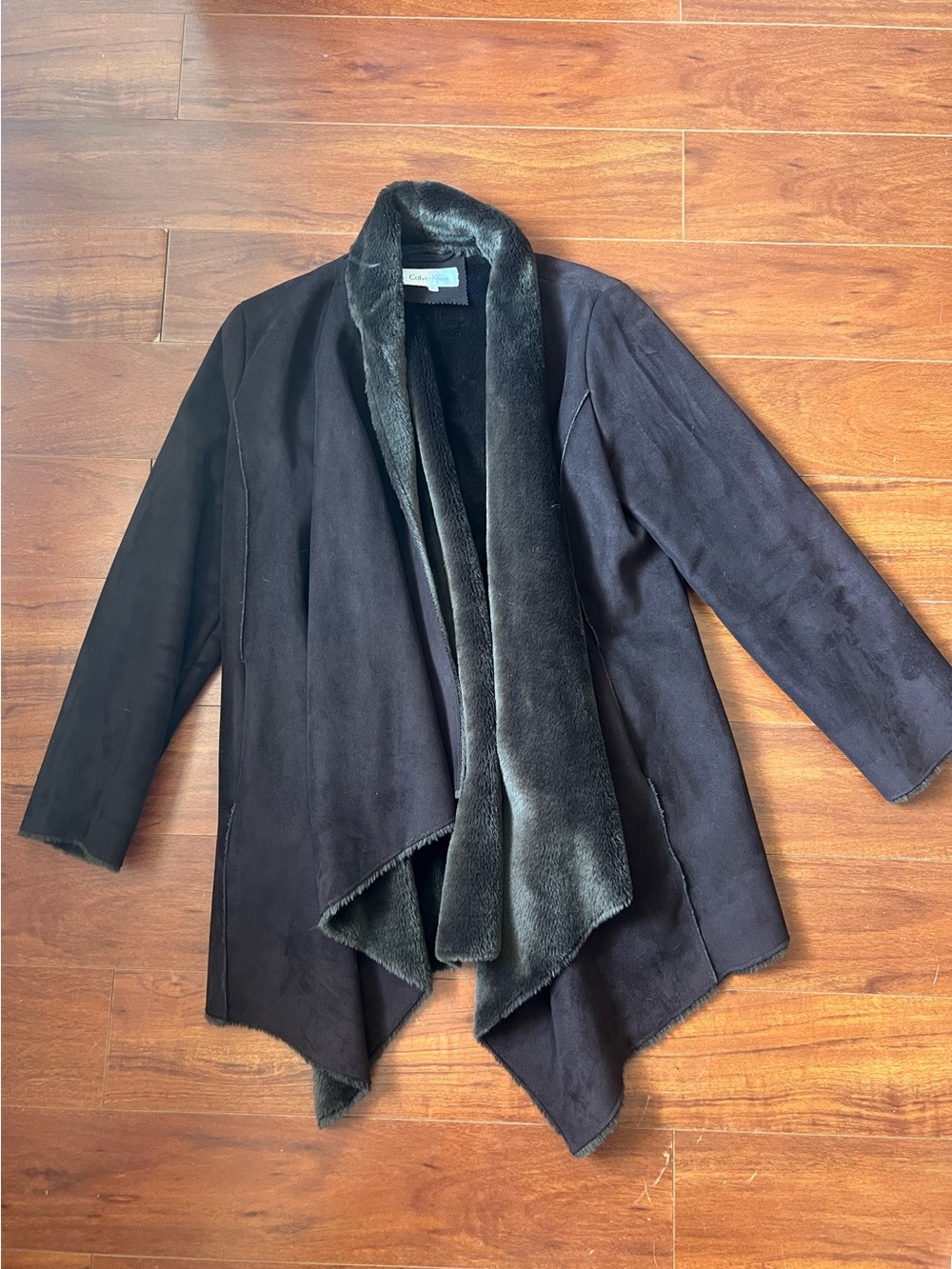 Calvin Klein Sherpa Coat in brown